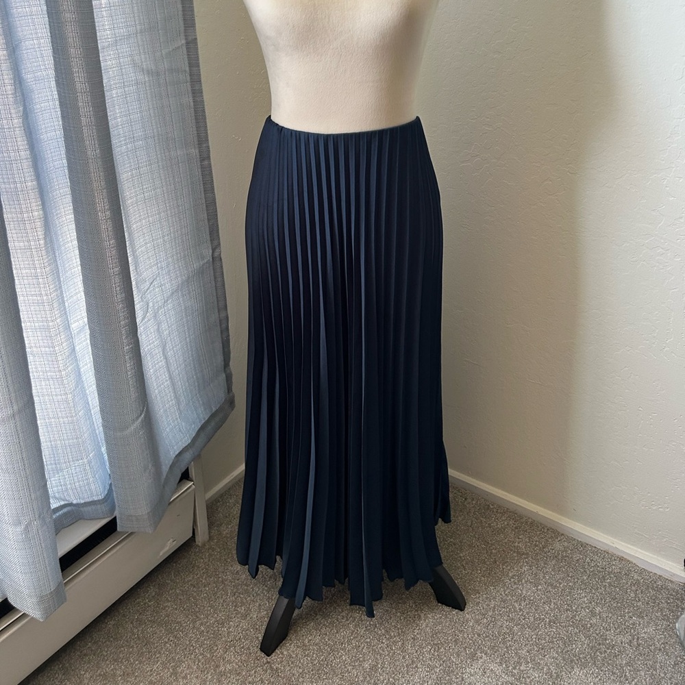 Zara Teal Pleated Skirt, Size Large